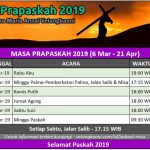 Jadwal Misa Masa Prapaskah 2019