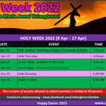Holy Week 2022 Worship Schedule